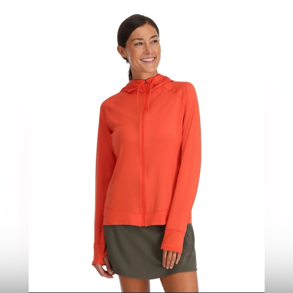 Athletic orange zip-up hoodie #80